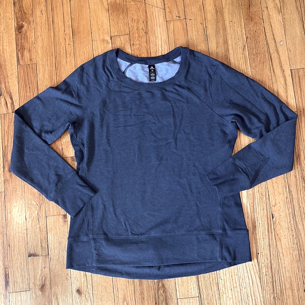 90 degree dark blue sweatshirt
